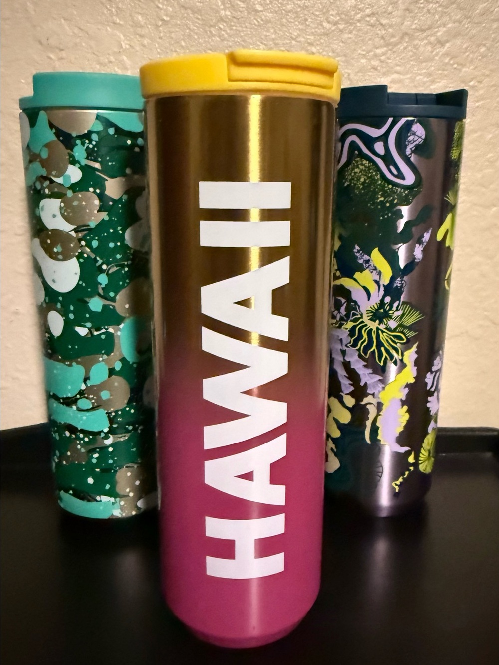 3 Starbucks 16 oz Double Walled Stainless Steel Tumblers